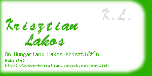 krisztian lakos business card